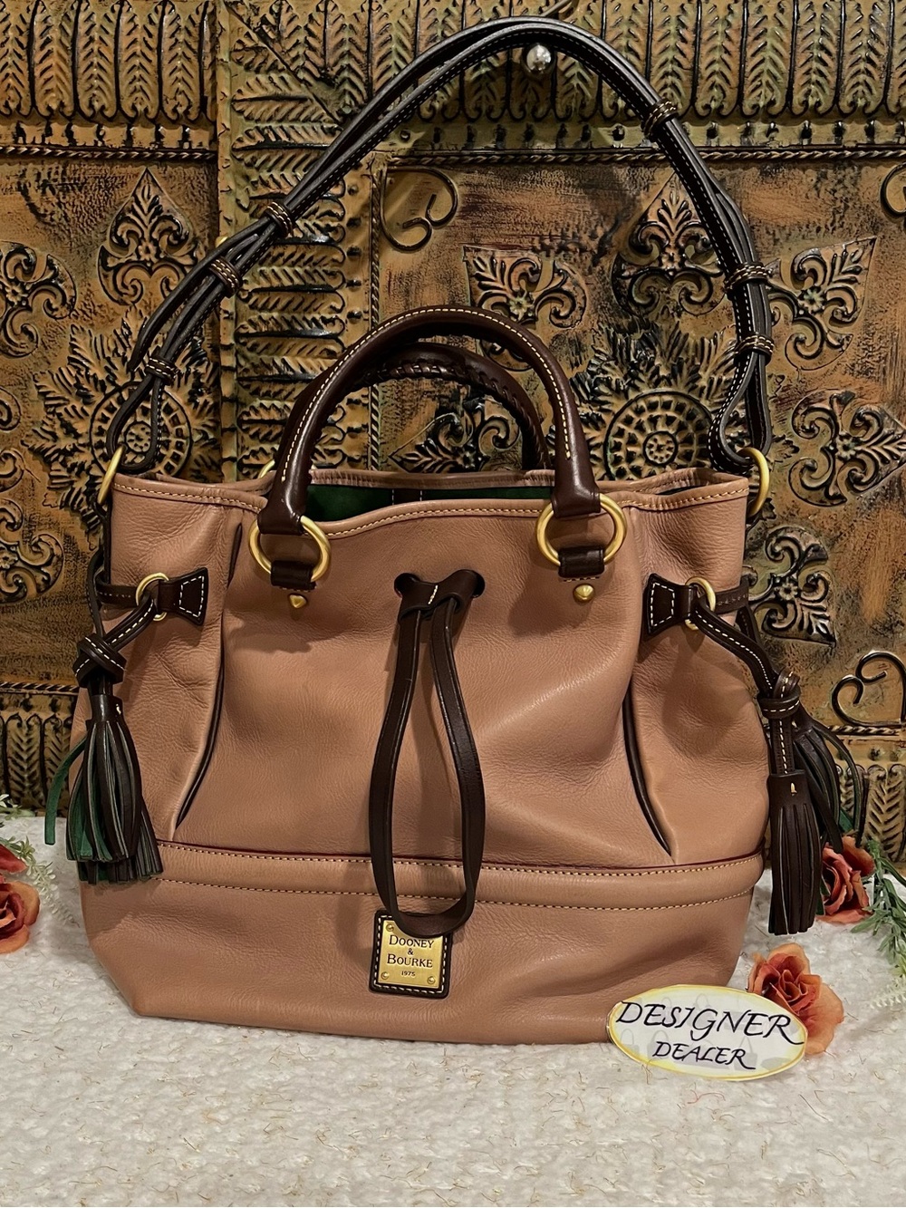 DOONEY & BOURKE Florentine Buckley Italian Leather Satchel Shoulder bag EUC!